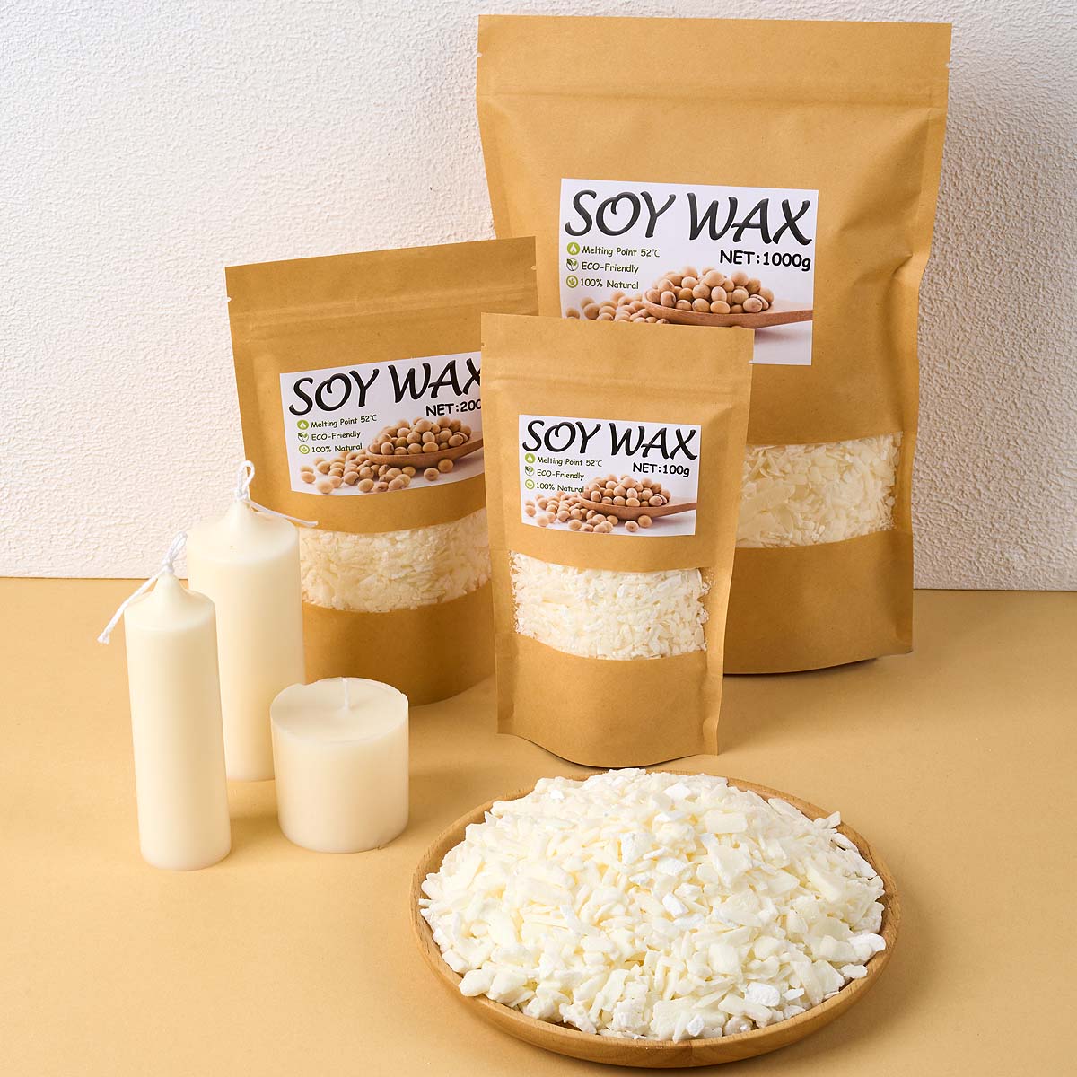 Candle Making At Home - 1 Pounds Pure White Soy Wax