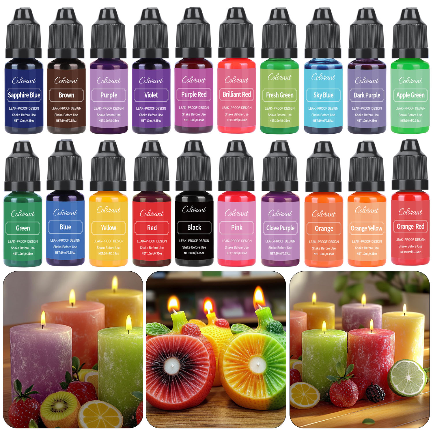 Soy Wax Pillar Blend - Liquid Candle Dye For Soy Wax