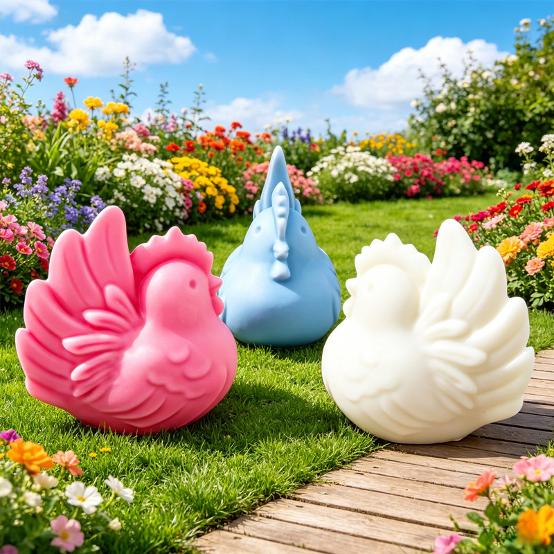 Soy Wax Pillar Blend - Cartoon Hen Silicone Candle Mold, 3D