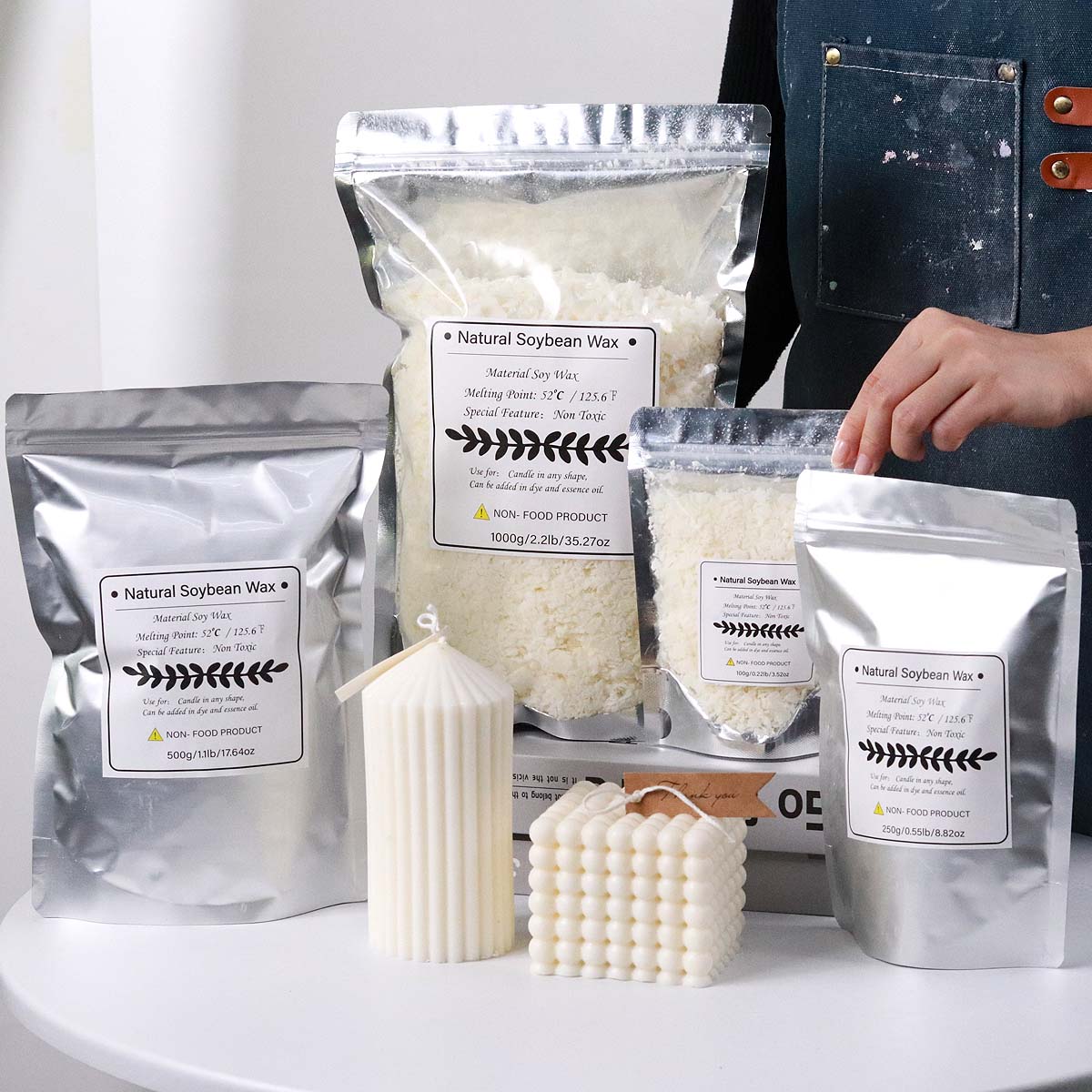 500g/1kg Natural Soy Wax Flake - đánh giá và giá Soy Wax Pillar Blend