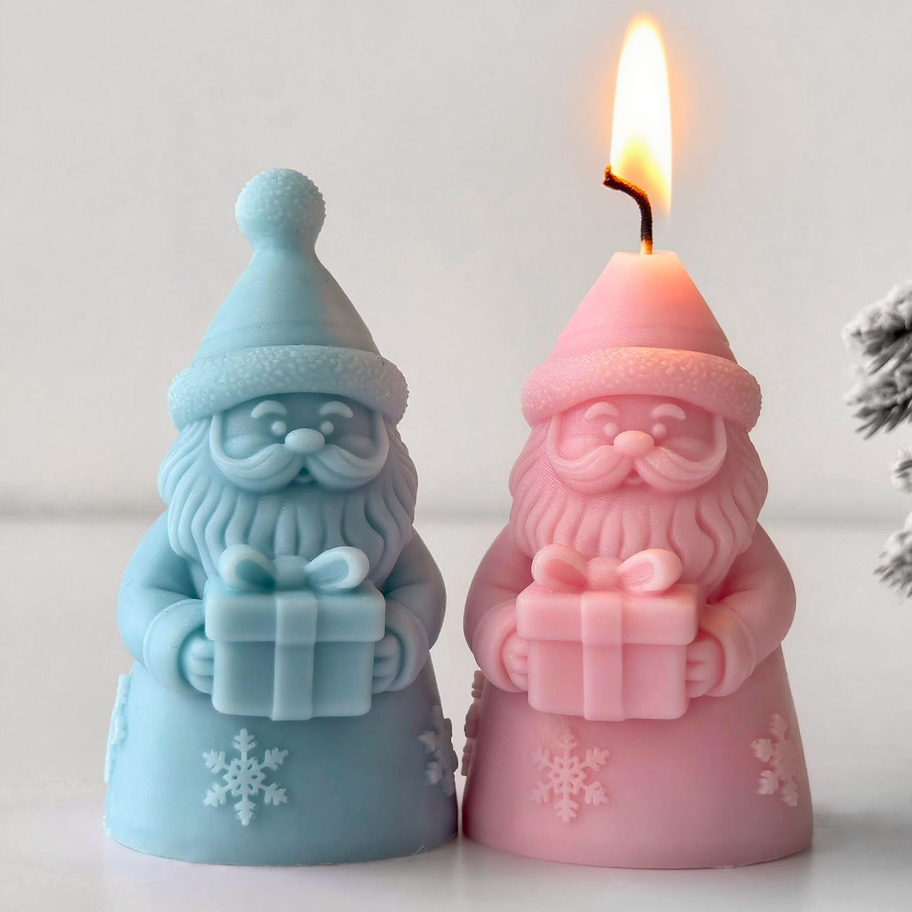 Santa Claus Gift Box Silicone  - đánh giá và giá Soy Wax Pillar Blend